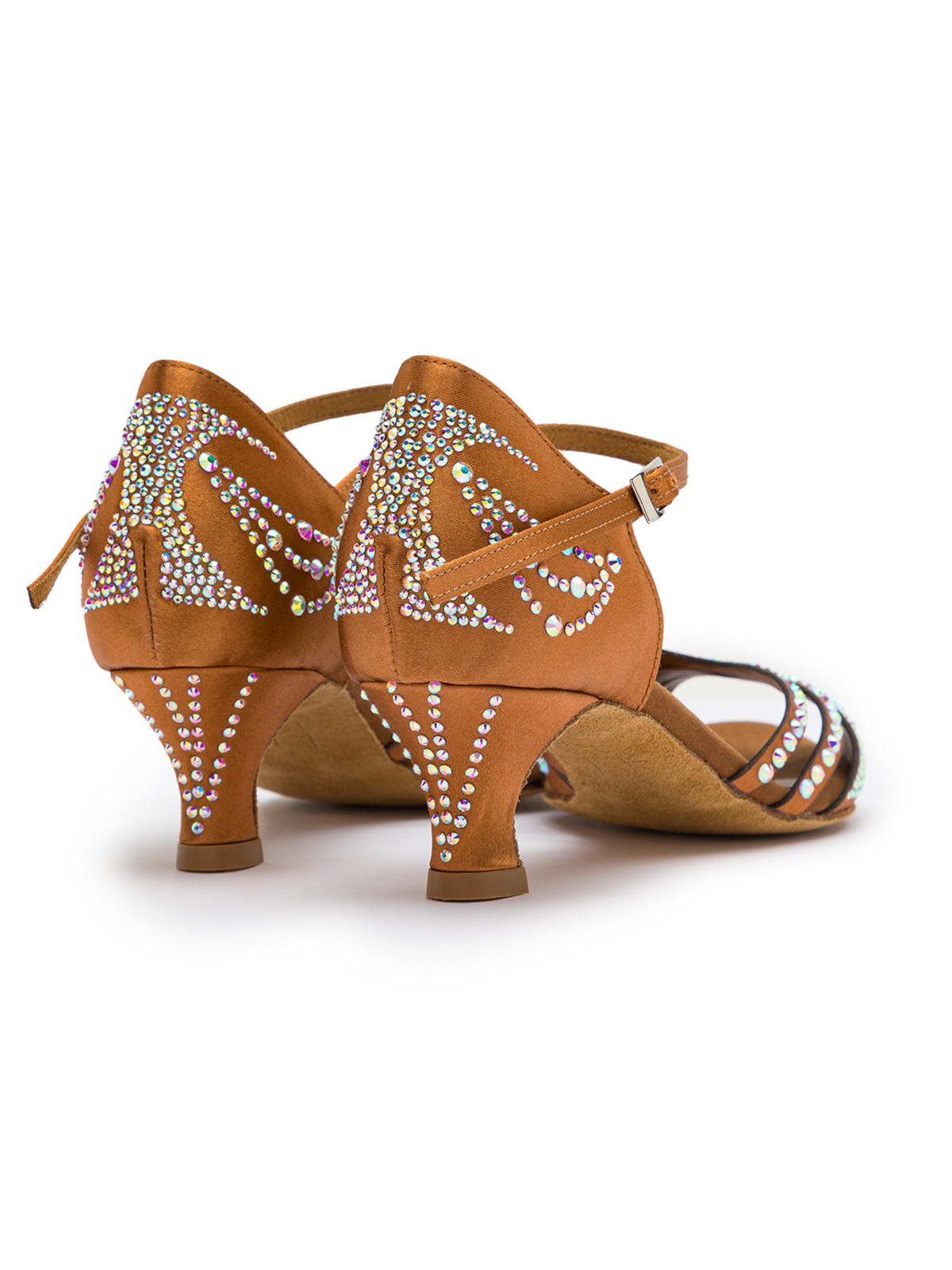 Dancing Queens Sparkle Shine Tanzschuhe Satin - Absatz 5.0 cm flare Sandalette Tanzschuh 5 cm Absatz: Salsa, Bachata, Kizomba, Zumba