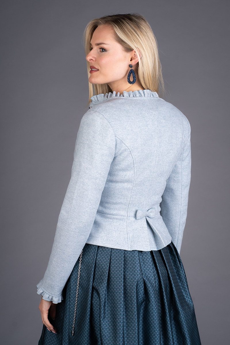 Spieth & Wensky Trachtenjacke Walkjacke Damen - KORDULA - blau – Bild 2 von 4