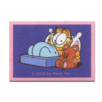 Garfield Aufnäher Bügelbild, Aufbügler, Applikationen, Patches, Flicken, zum aufbügeln, Polyester, Garfield © Bett Comic Katze gedruckt - Größe: 6,7 x 4,7 cm