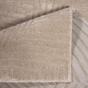 Teppich Friseé-Teppich FANCY 648, Carpet City, rechteckig, Höhe: 12 mm, Kurzflor,3D-Optik,Kreisförmiges Muster, Wohnzimmer,Schlafzimmer
