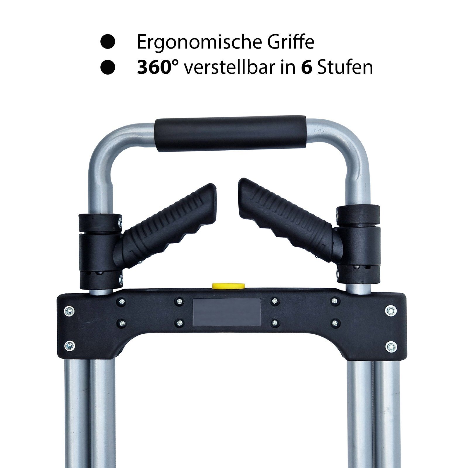 TRUTZHOLM Folding Hand Truck XL, Foldable, Telescopic Handle up to 115 cm, Load Capacity 150 kg, Large Loading Area