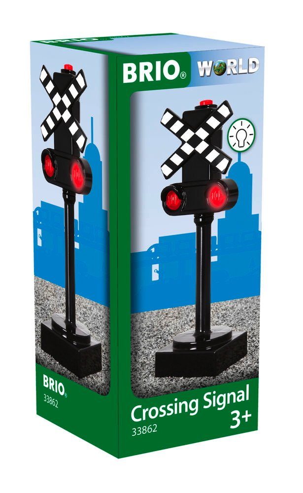 BRIO® Spielzeugeisenbahn-Verkehrszeichen Brio World Eisenbahn Zubehör Blinkendes Bahnsignal 33862