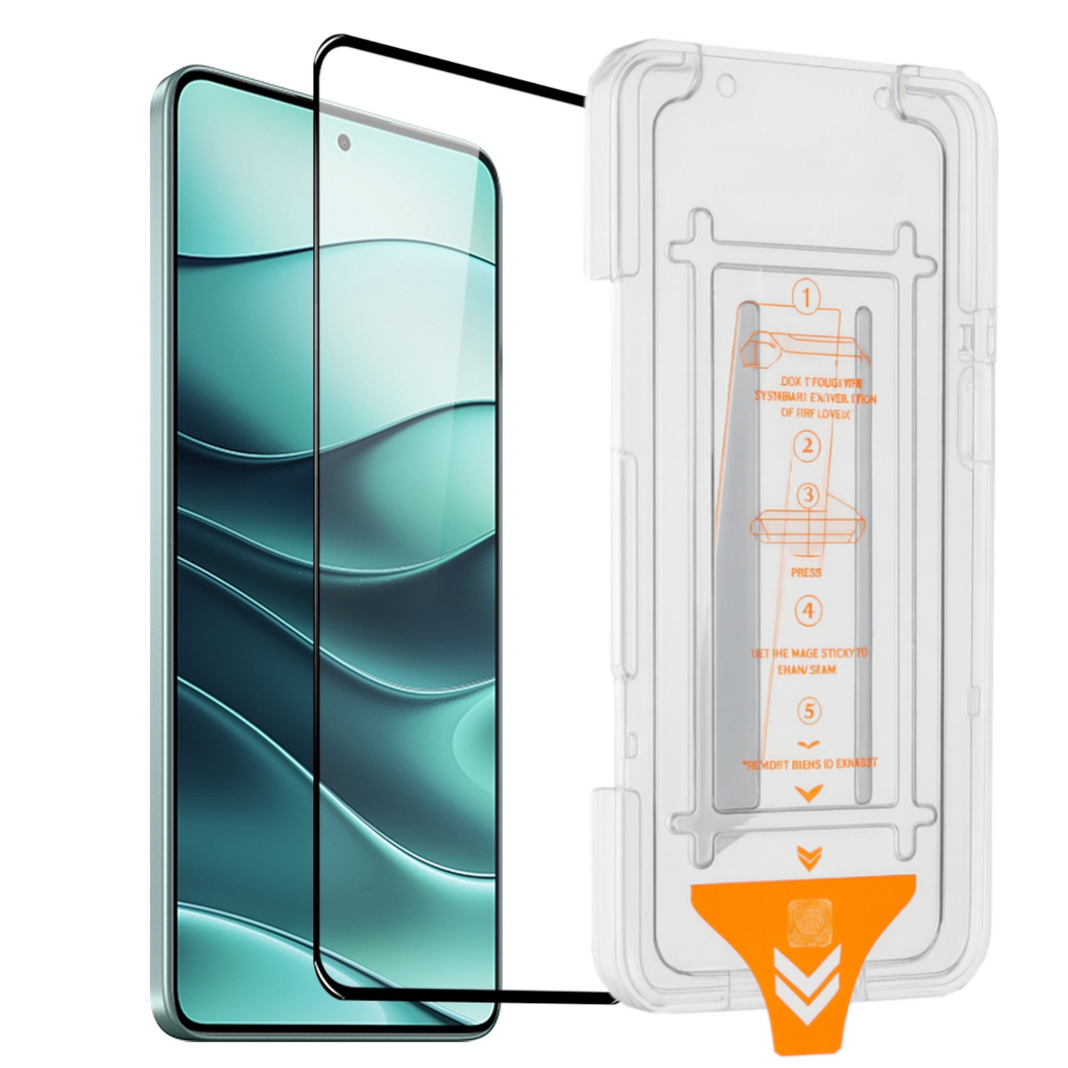 Wigento Handyhülle Für Xiaomi 15T Pro SnapFit 9H Premium Glas mit Installationshilfe, 9H Härte, kratzfest, stoßfest, Installationshilfe, Oleophob