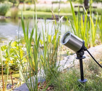 LEDANDO LED Einbaustrahler LEDANDO Edelstahl Erdspieß für LED GU10 Leuchtmittel - Gartenstecker -