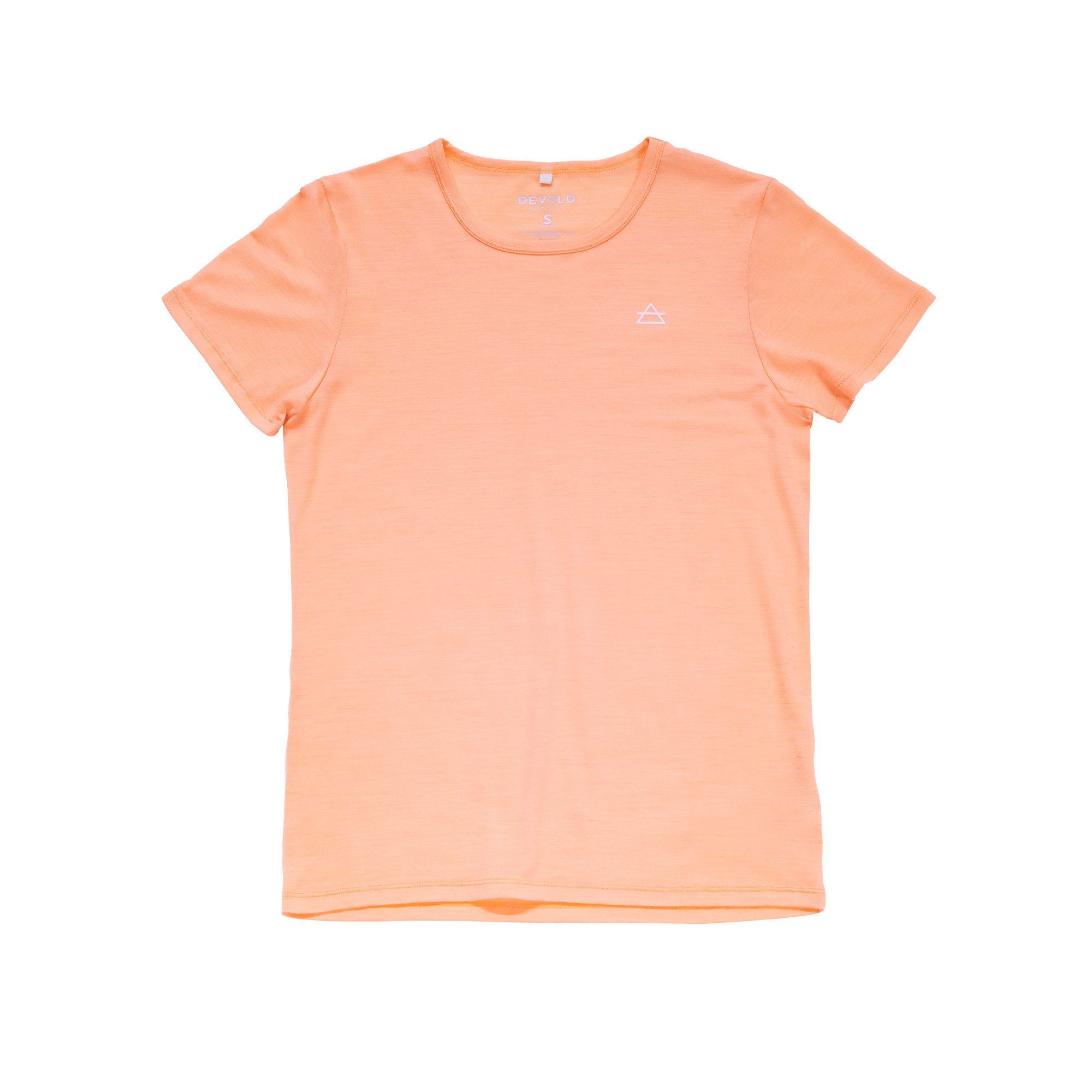 Devold Funktionsshirt DEVOLD - M76 ACTIVE TEE Damen Merino Outdoor- T-Shirt hell-orange