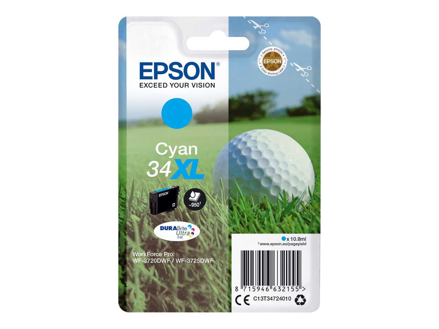 Thumbnail - Epson EPSON 34XL XL Cyan Tintenpatrone Tintenpatrone