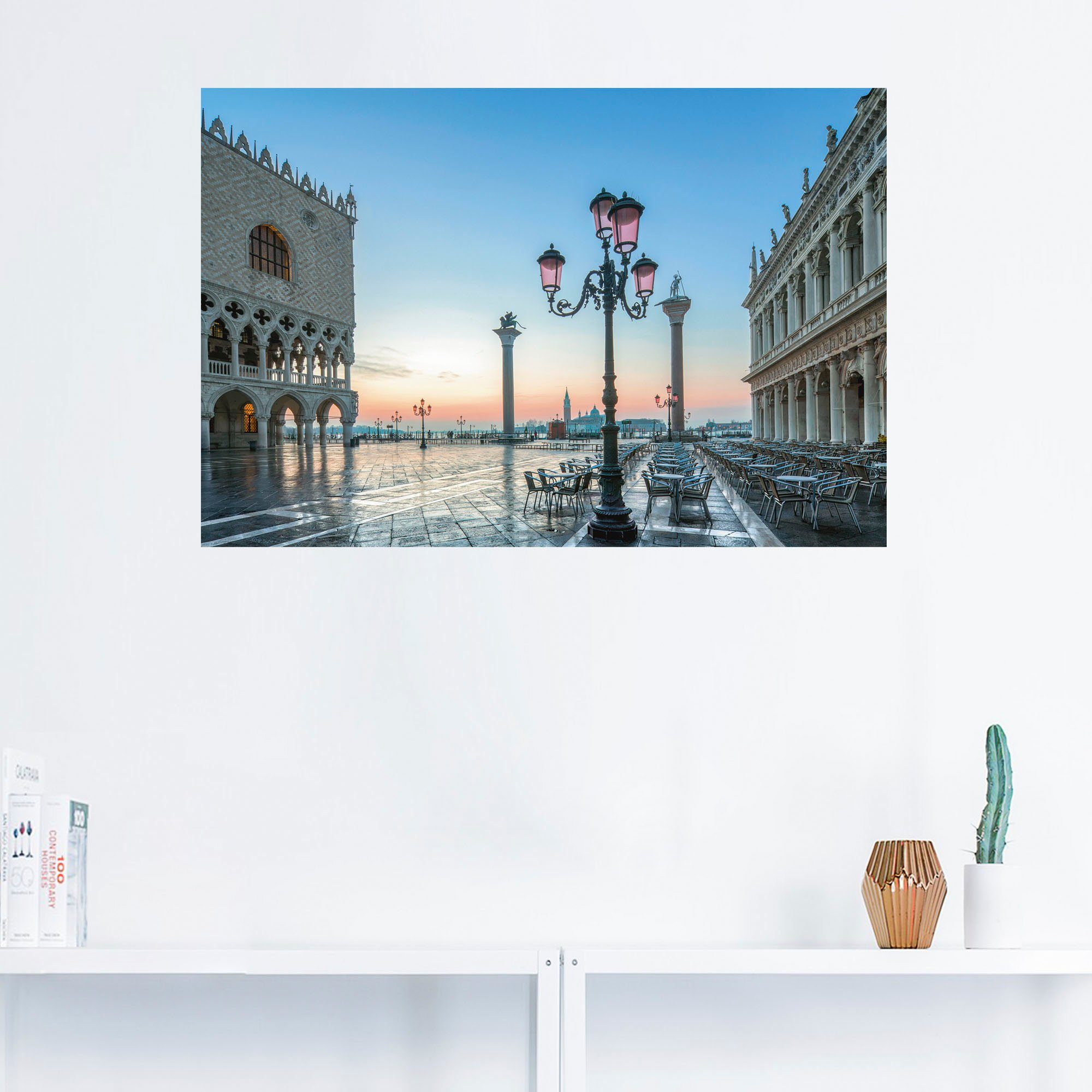 Leinwandbild, oder in als St), Markusplatz versch. Venedig, in Artland Poster Wandaufkleber Venedig (1 Wandbild Alubild, Größen