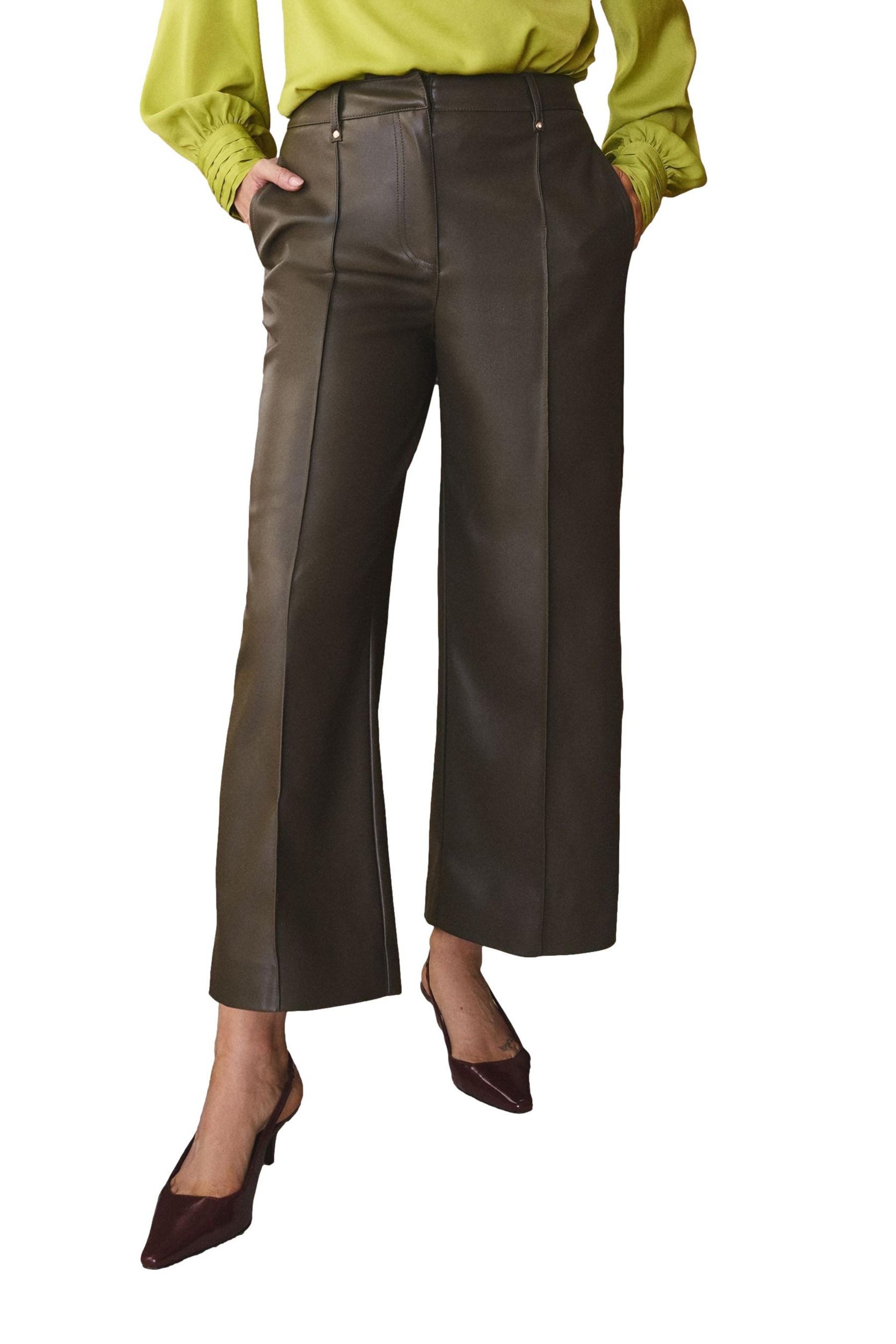 Love & Roses Lederhose Love & Roses weite Kunstlederhose, Regular (1-tlg)