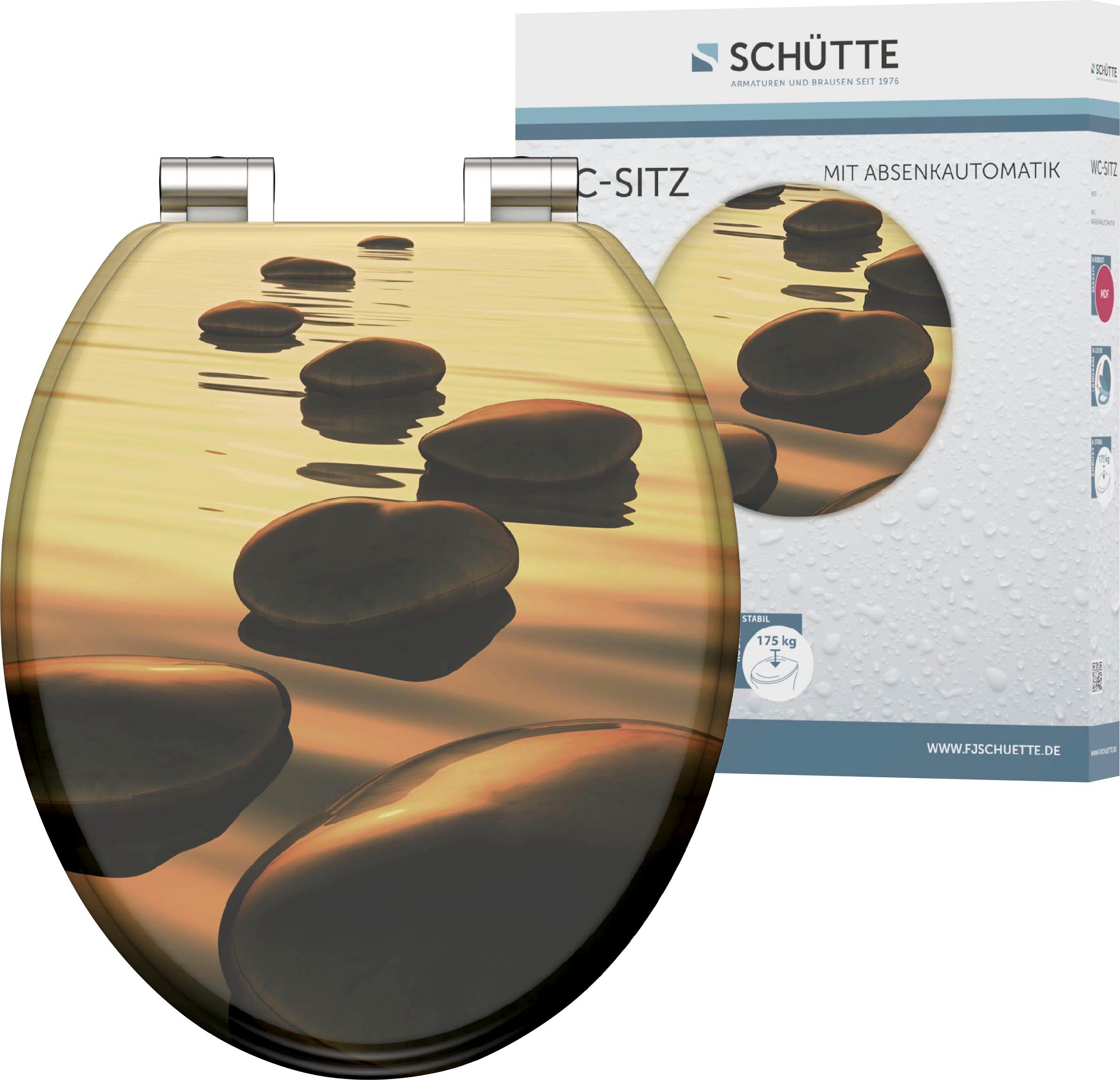 Schütte WC-Sitz SEA STONE, mit Absenkautomatik und MDF Holzkern günstig online kaufen