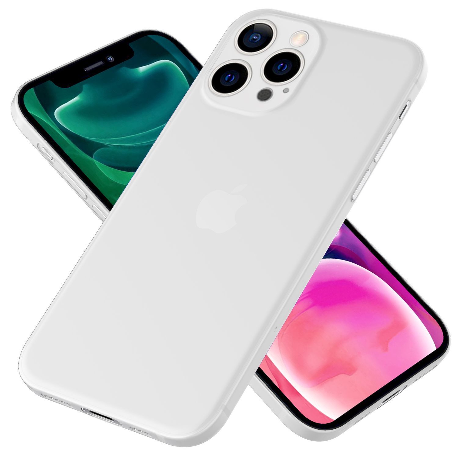 Nalia Smartphone-Hülle Apple iPhone 13 Pro 15,5 cm (6,1 Zoll), Extrem Dünnes Mattes Hardcase / 0,3mm Schlanke Hülle / Durchscheinend