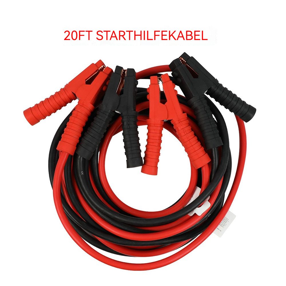 Hikity Auto-Notstarterkabel Batterieklemmen Notfall Starter Booster Autoladekabel, 50mm²,300 Ampere