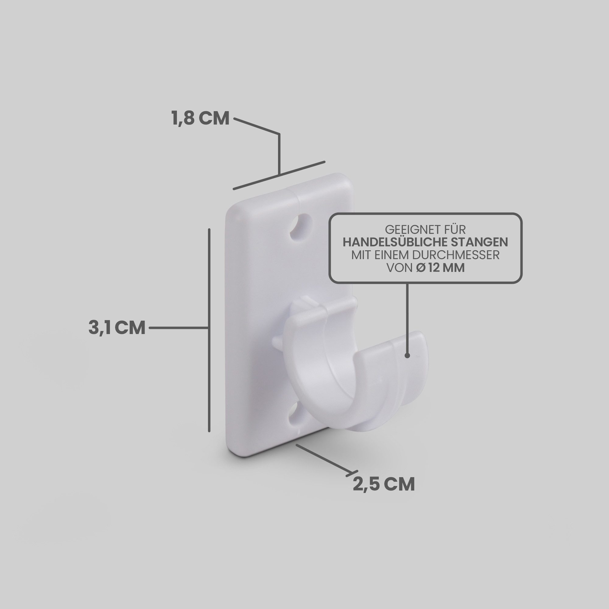 Bestlivings Gardinenstangenhalterungen Ersatzhalter, Cafehausstangen bis Ø1 günstig online kaufen