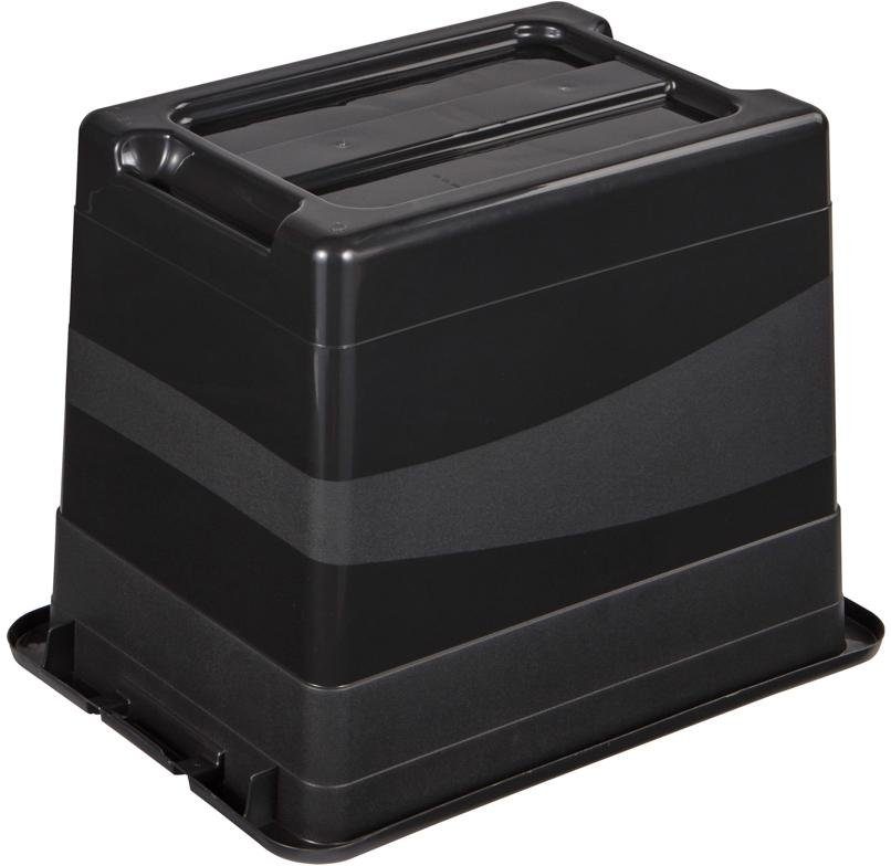 keeeper Transportbehälter eckhart, (Set, 2-St), je 24 Liter, mit Deckel, Schiebeverschluss, extra stabil