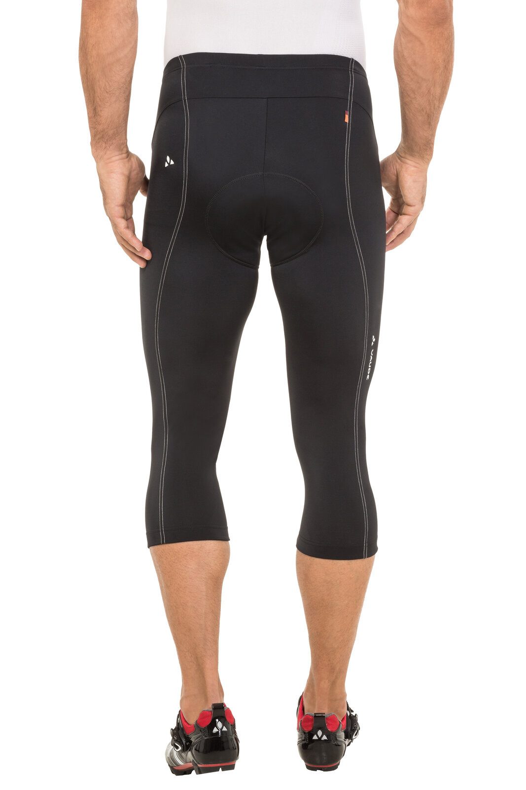 VAUDE Radhose Active 3/4 Pants sportlicher Stil mit Logoschriftzug, für Radsport, elastisch