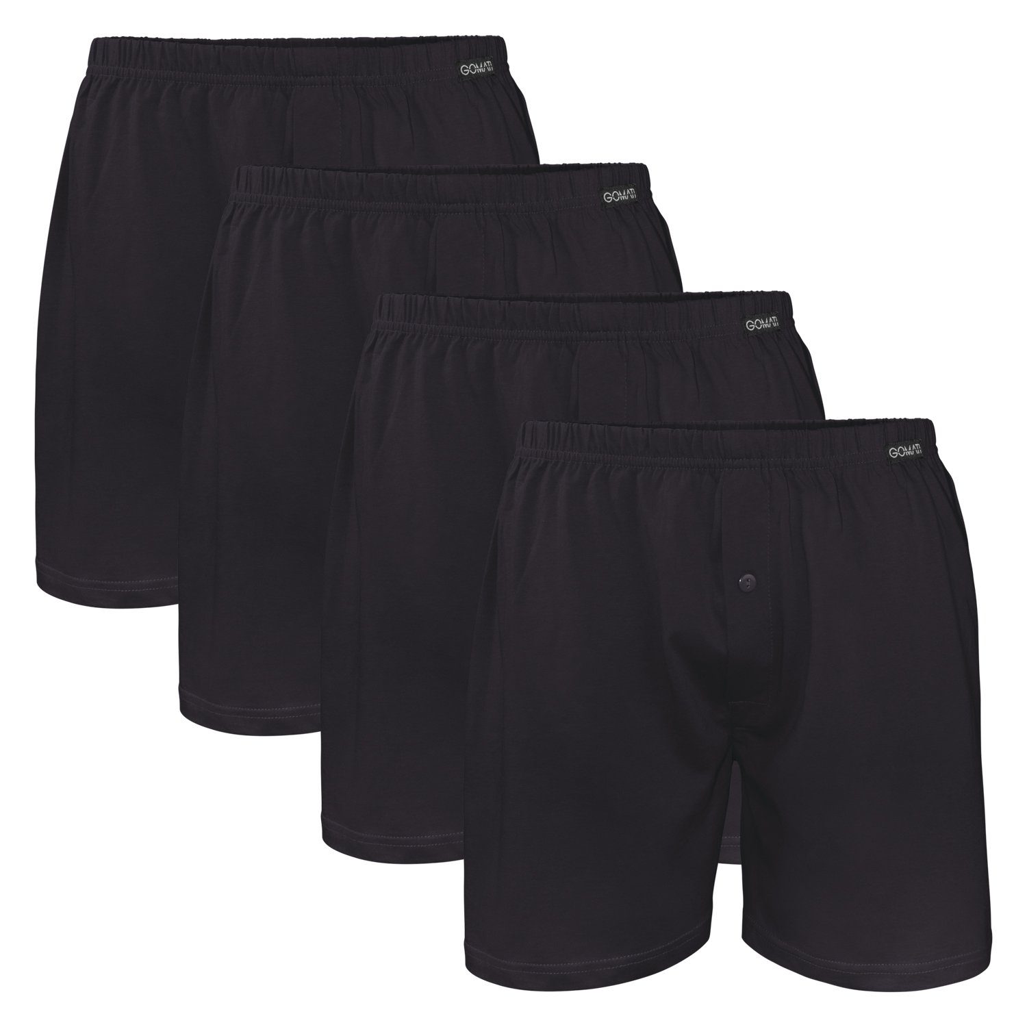 Gomati Boxershorts Herren Jersey Boxershorts Stretch Shorts aus Baumwolle (4er Pack)
