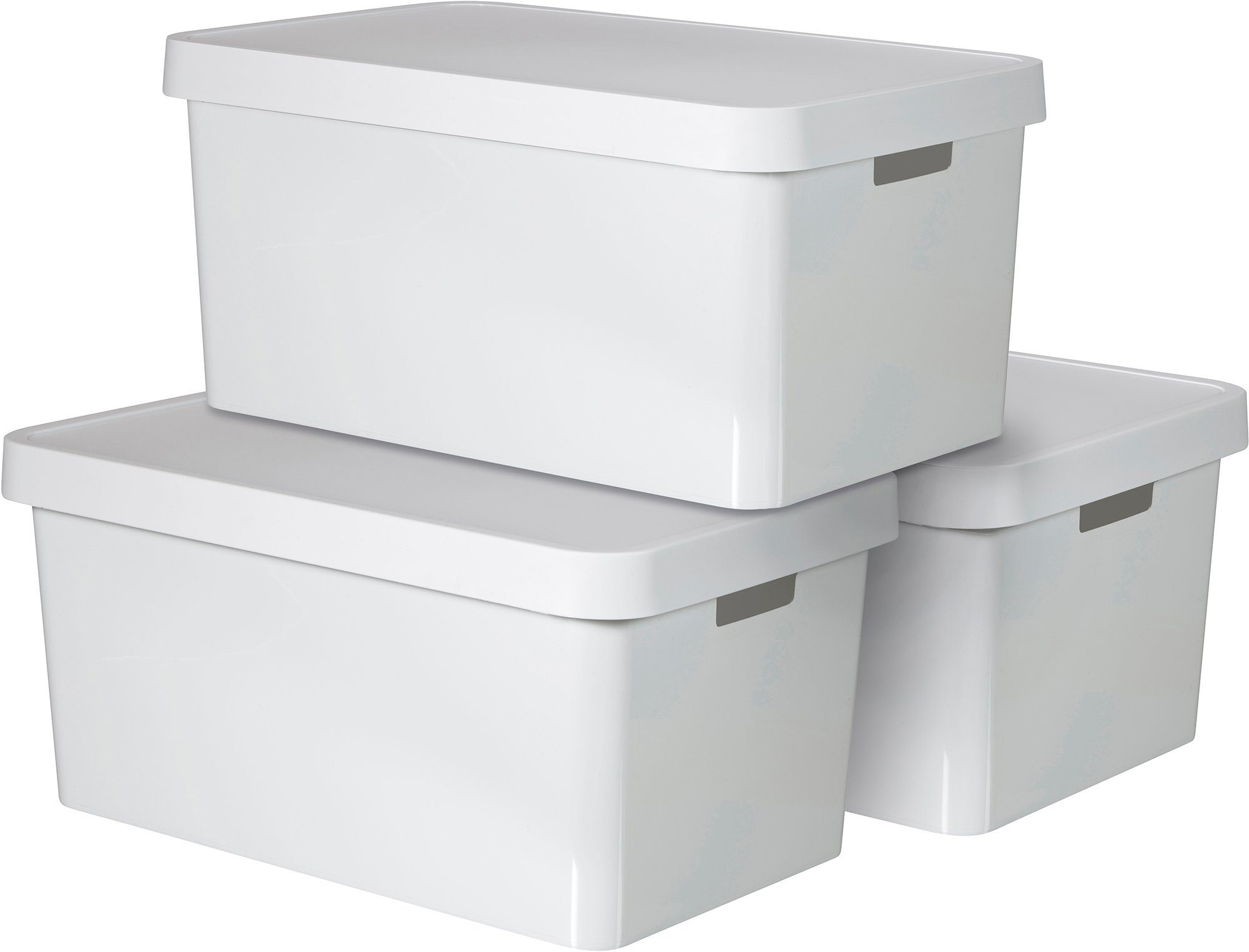 Curver Organizer »INFINITY« (Set, 3 St), Aufbewahrungsbox, stapelbar, 45  Liter, weiß