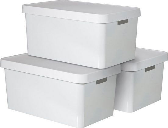 Curver Aufbewahrungsbox »INFINITY« (Set, 3 Stück), stapelbar, 45 Liter