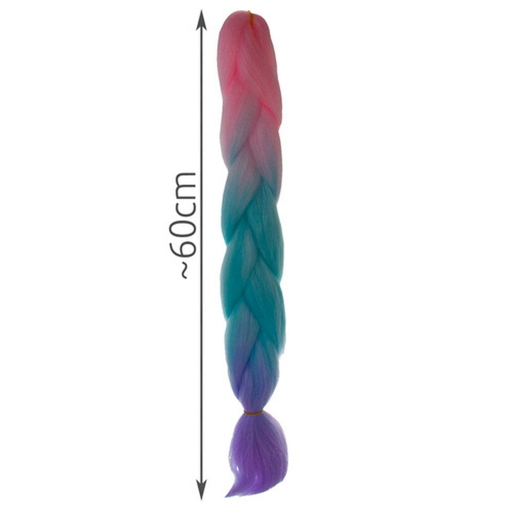 soulima Kunsthaar-Extension Zopf Haarverlängerung 60 cm, für Styling mit Fön, Glätteisen, Lockenstab oder Kräuseleisen