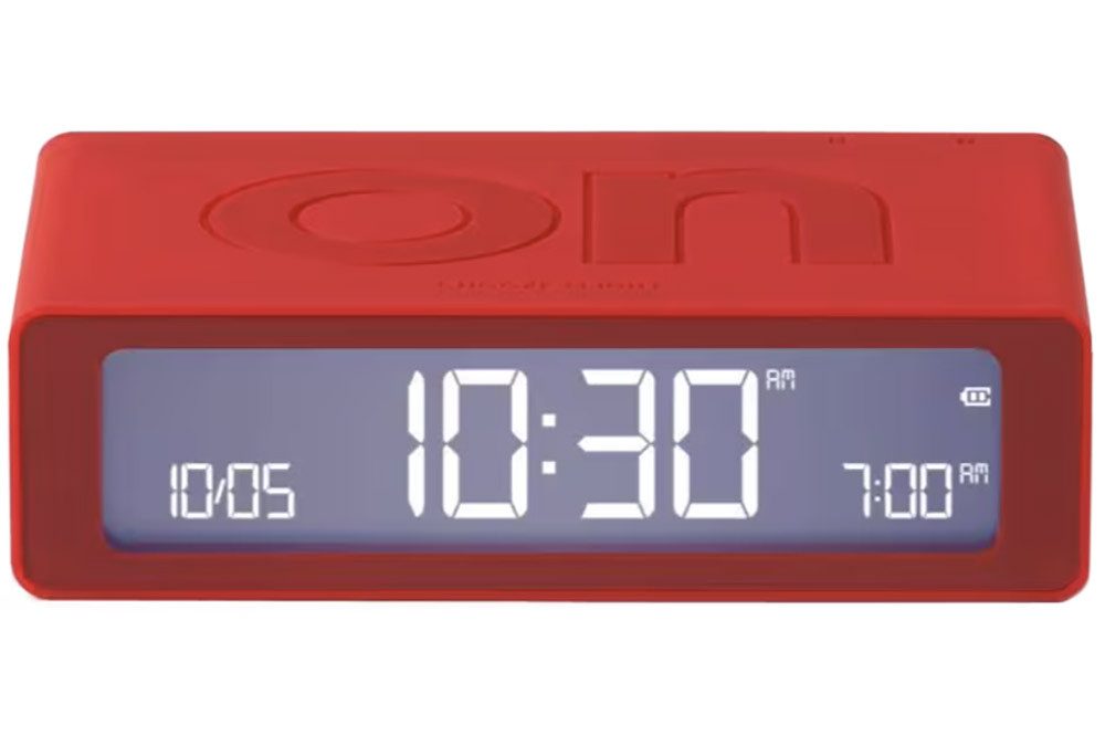 Lexon Quarzwecker DigitalFlip Mini Rot