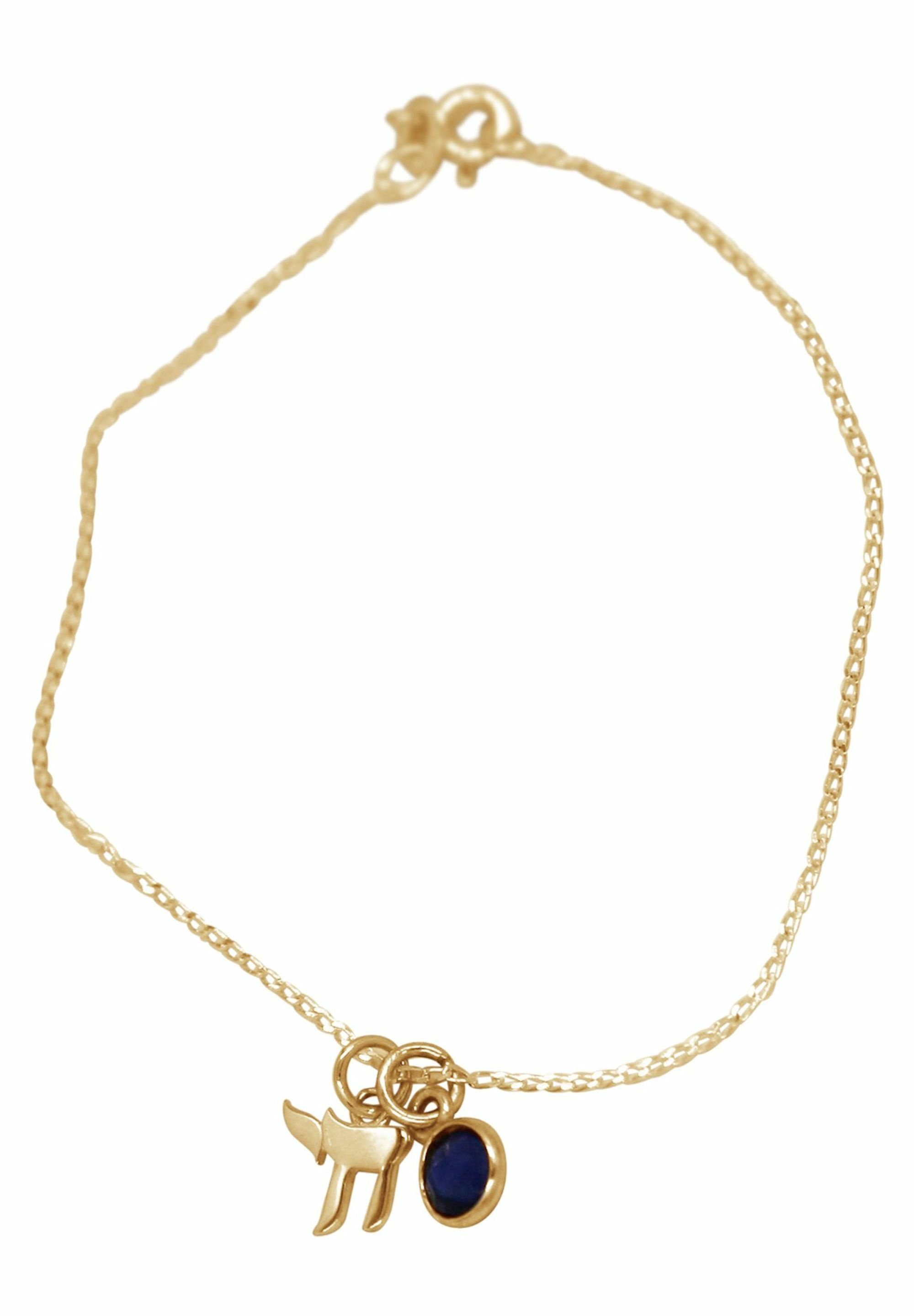 Gemshine Armband Chai Jüdischer coloured gold SAPHIR Leben