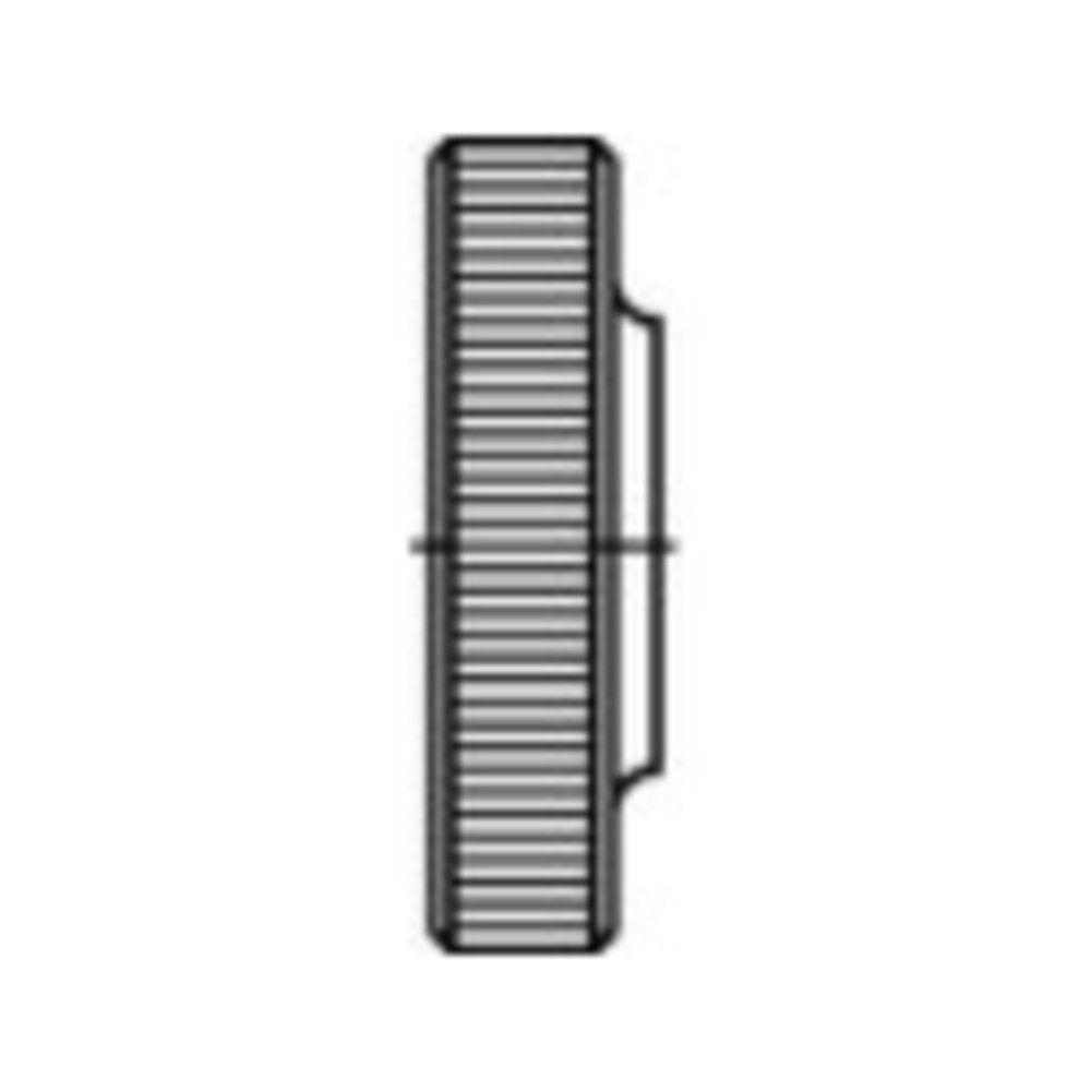 TOOLCRAFT Rändelmuttern M4 TOOLCRAFT DIN St. Muttern 107582 Stahl 467 100