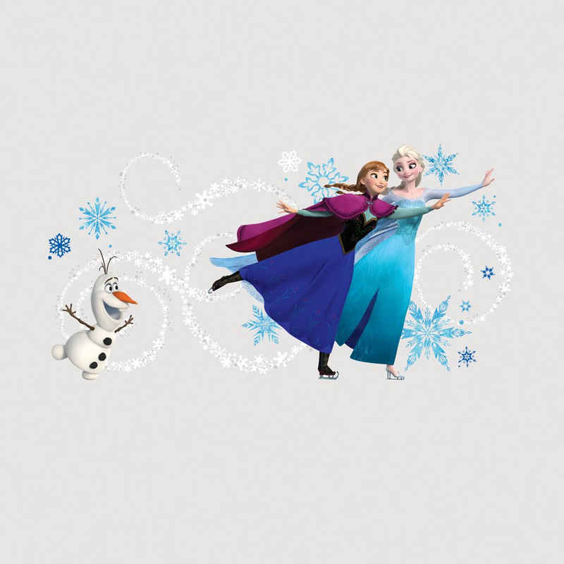 RoomMates Wandsticker DISNEY Frozen Anna, Elsa & Olaf personalisierbar