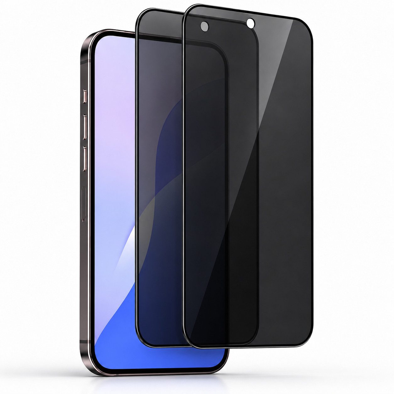 Ventarent Displayschutzglas Privacy Schutzglas für iPhone 16 Serie für Apple iPhone 16e, 2er Set, 2 Stück, 9H Hartglas, oleophobe Beschichtung, casefreundlich