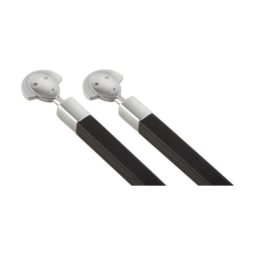 Alessi Essstäbchen Essstäbchen Anna Stick 3-tlg. Ebenholz, Essstäbchen Anna Stick, 3-tlg., 24,00cm, Stahl, natur