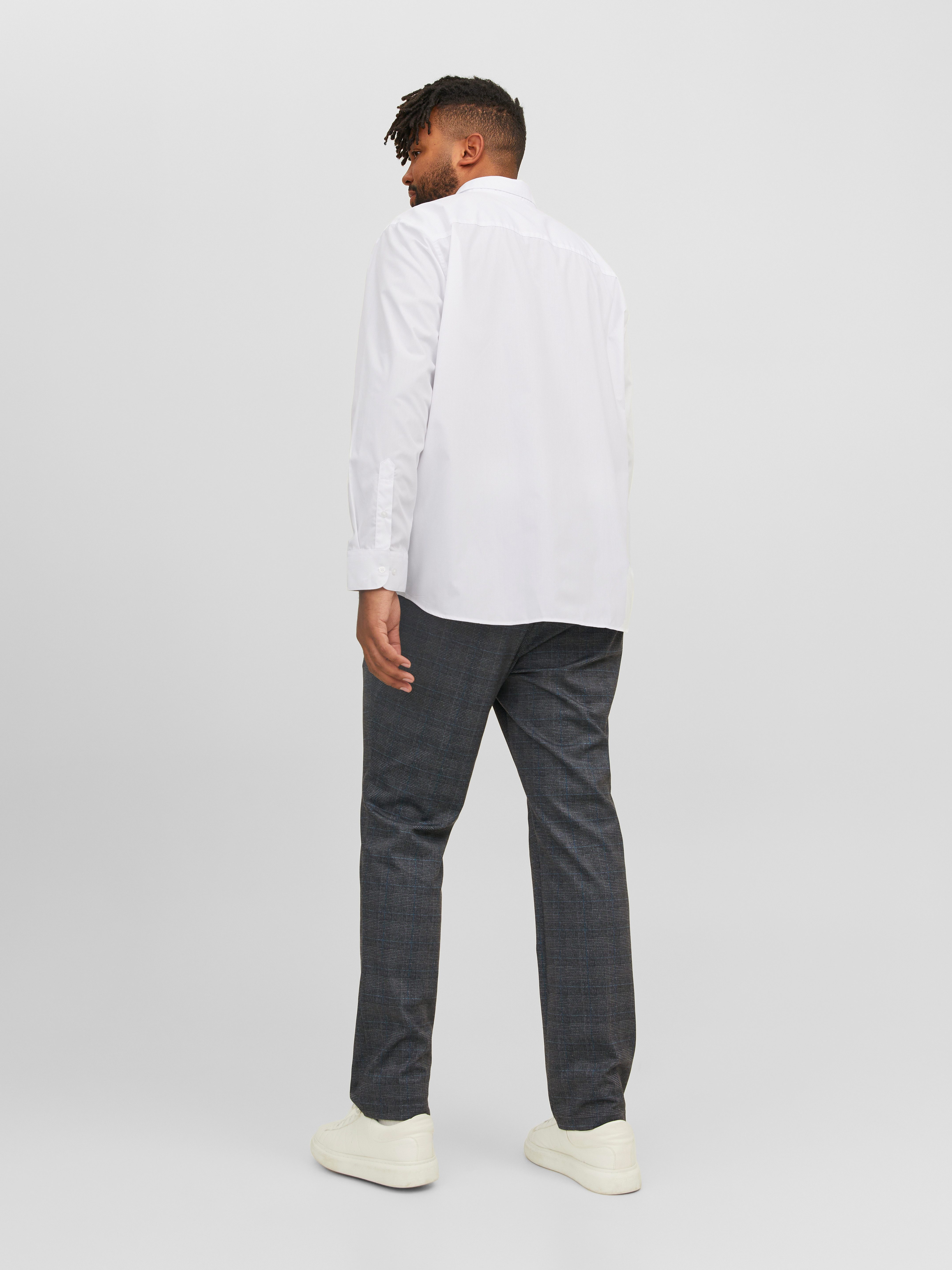 Jack & Jones PlusSize Langarmhemd JJJOE SHIRT LS PLAIN PLS Materialmix, normal geschnitten