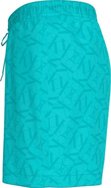 Calvin Klein Swimwear Badeshorts MEDIUM DRAWSTRING-PRINT mit Allover-Logodruck
