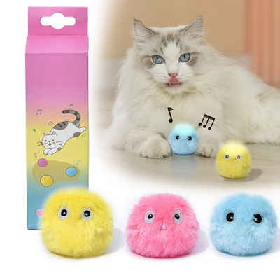 CALIYO Tier-Intelligenzspielzeug 3 Stück Glühen Katzenbälle Interaktives Katzenspielzeug, (3-tlg) für Katze