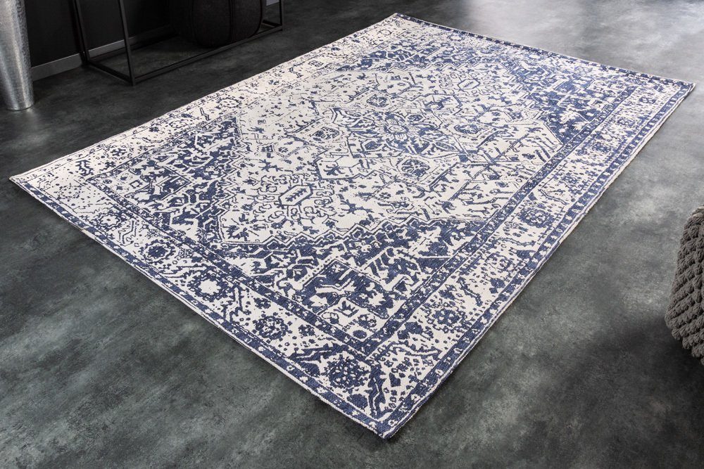 riess-ambiente Teppich OLD MARRAKESCH 230x160cm beige blau, rechteckig, Höhe: 5 mm, Wohnzimmer · Webstoff · Used Look · Orientalisch