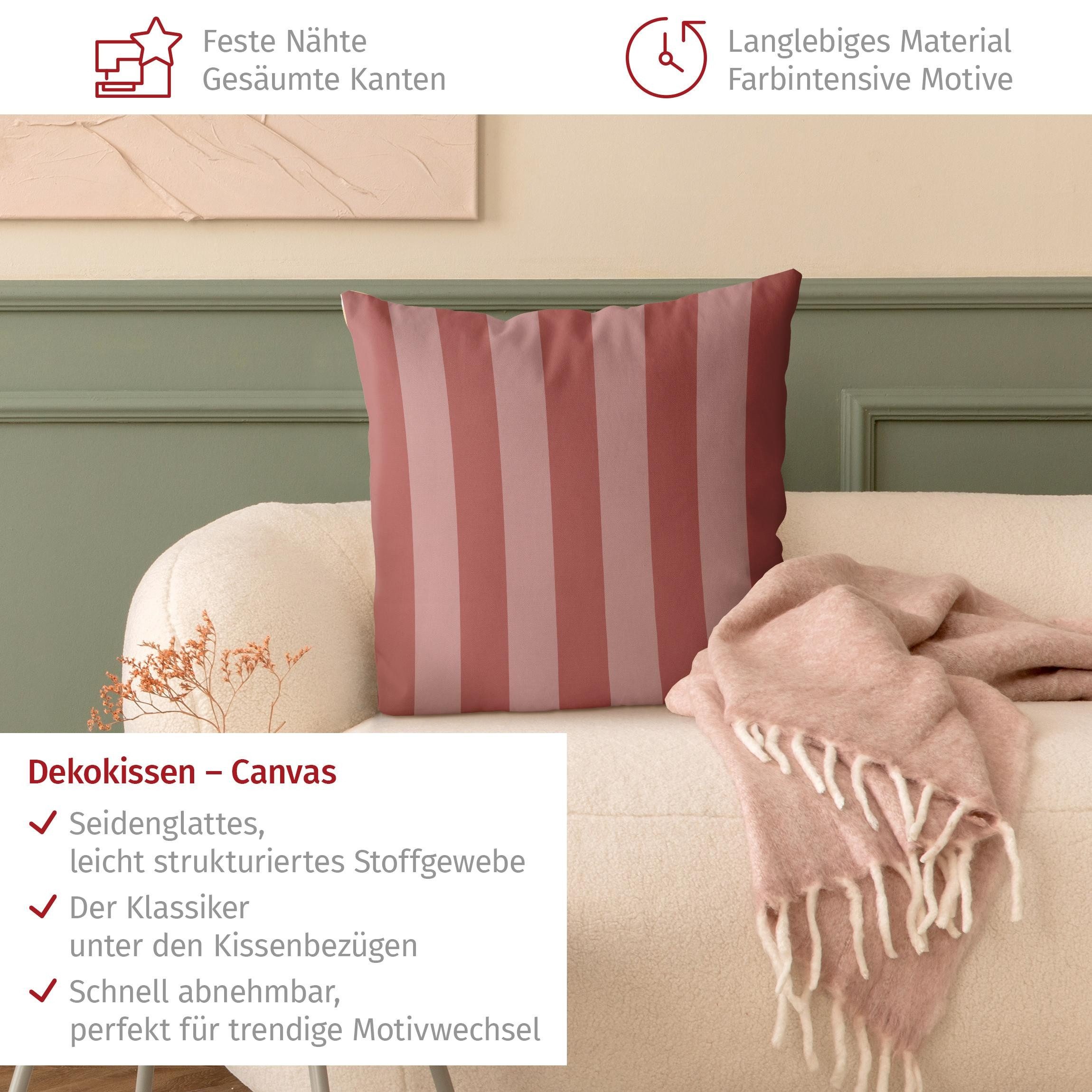 Bilderdepot24 Dekokissen drinnen Kissenhülle/ Sofakissen/ Zierkissen rot Muster, Bezug mit / ohne Füllung Zierkissen Outdoor Sofa Bett