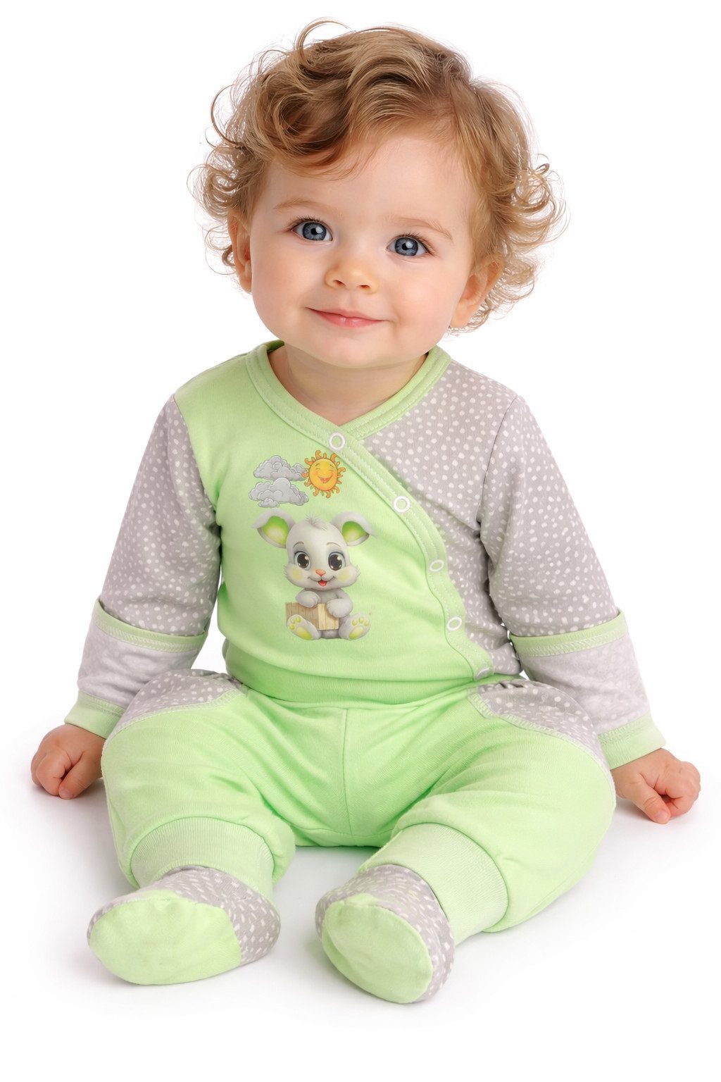 Body & Hose Wickelbody Hose Baby Anzug 2tlg Erstlingsanzug