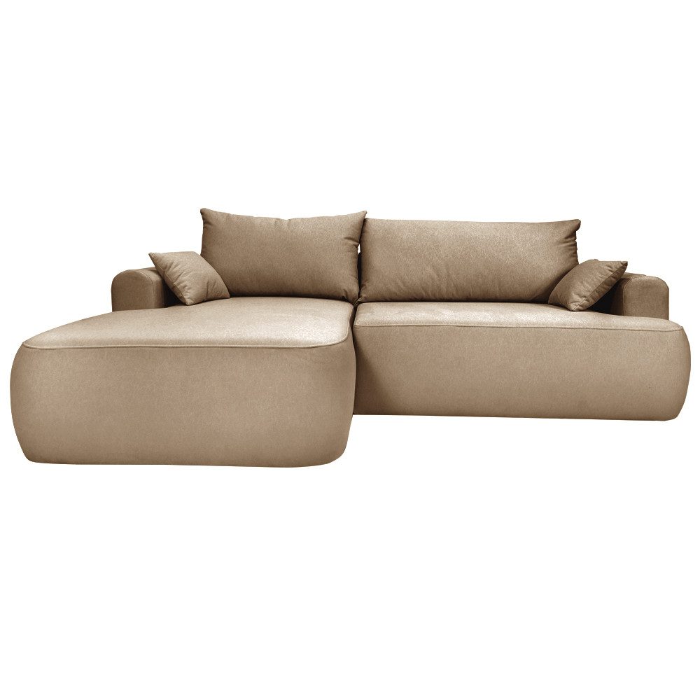 Paspartur Schlafsofa, Ecksofa Ovo L-Form Schlafsofa mit Schlaffunktion Gästebettfunktion