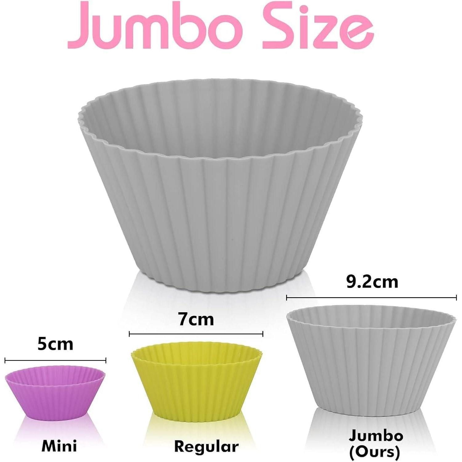 LuxusKollektion Muffinform Große Silikon Muffinform für Heißluftfritteuse, 12er-Pack
