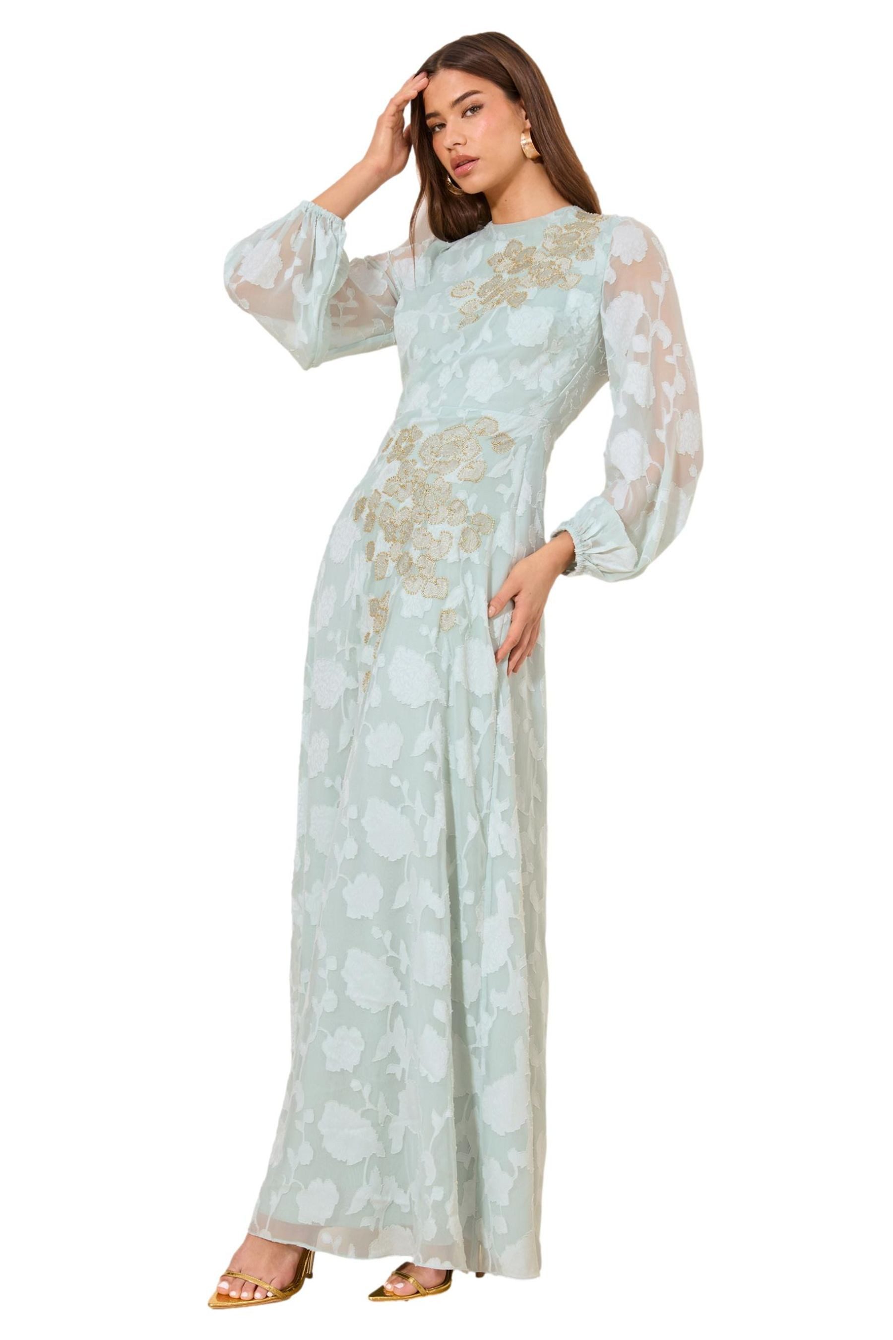 LIPSY Maxikleid Lipsy Langärmeliges EID Maxikleid mit Stickerei (1-tlg)