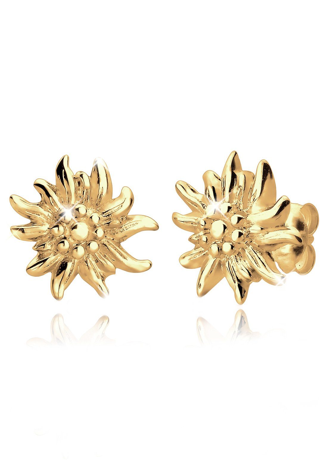 Gold Edelweiss Elli Ohrringe Ohrstecker Paar Silber, 925 Elli Edelweiss Filigran