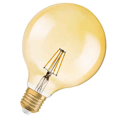 Kendal Elektrik LED-Filament 2er SET 8W G125 LED LEUCHTMITTEL RETRO FILAMENT VINTAGE LAMPE 2700K, E27, 2 St., Warmweiß, Klassisches Vintage Design