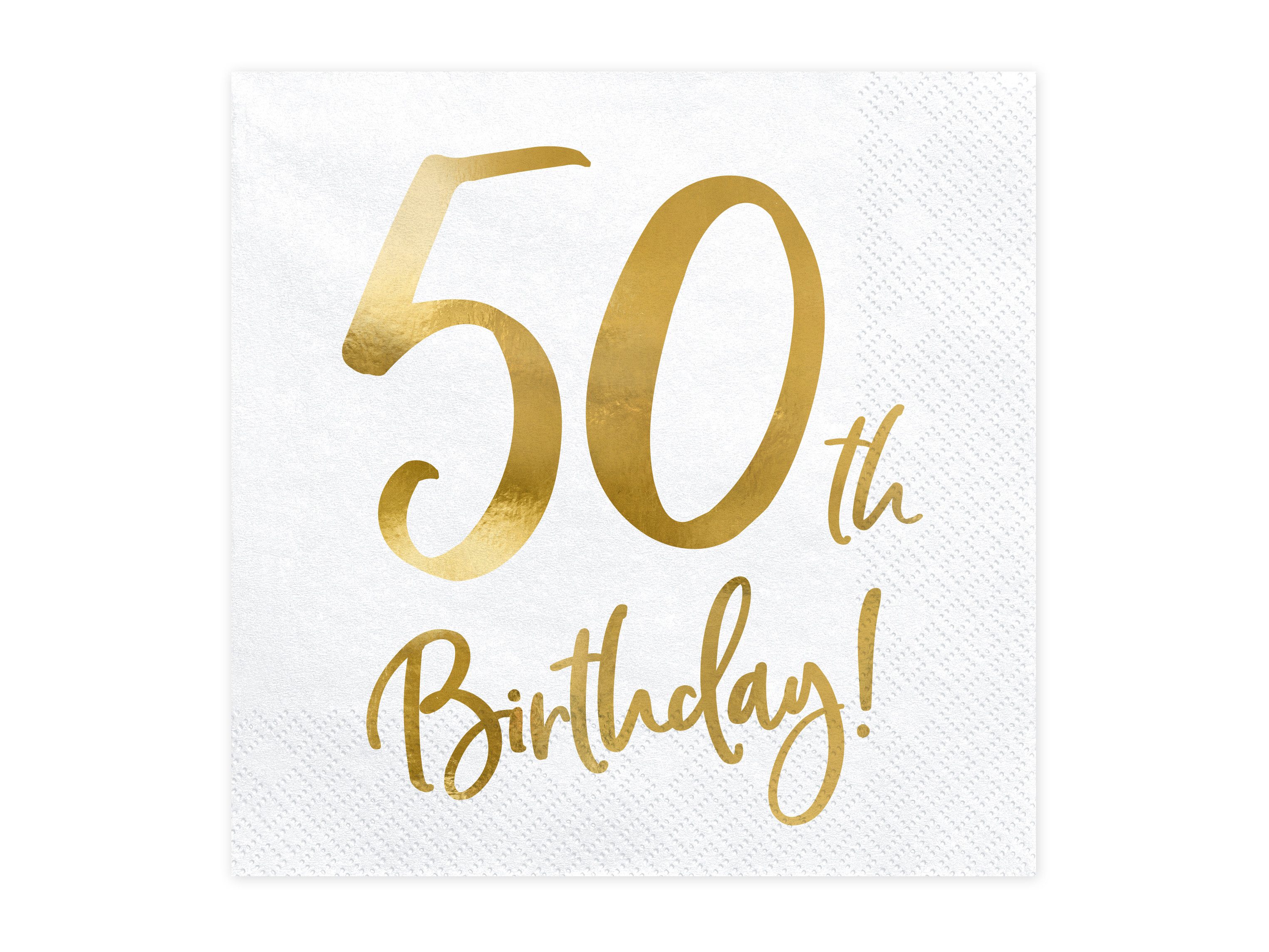 partydeco Hängedekoration Servietten 'Birthday Gold' 20Stk./33x33cm, günstig online kaufen