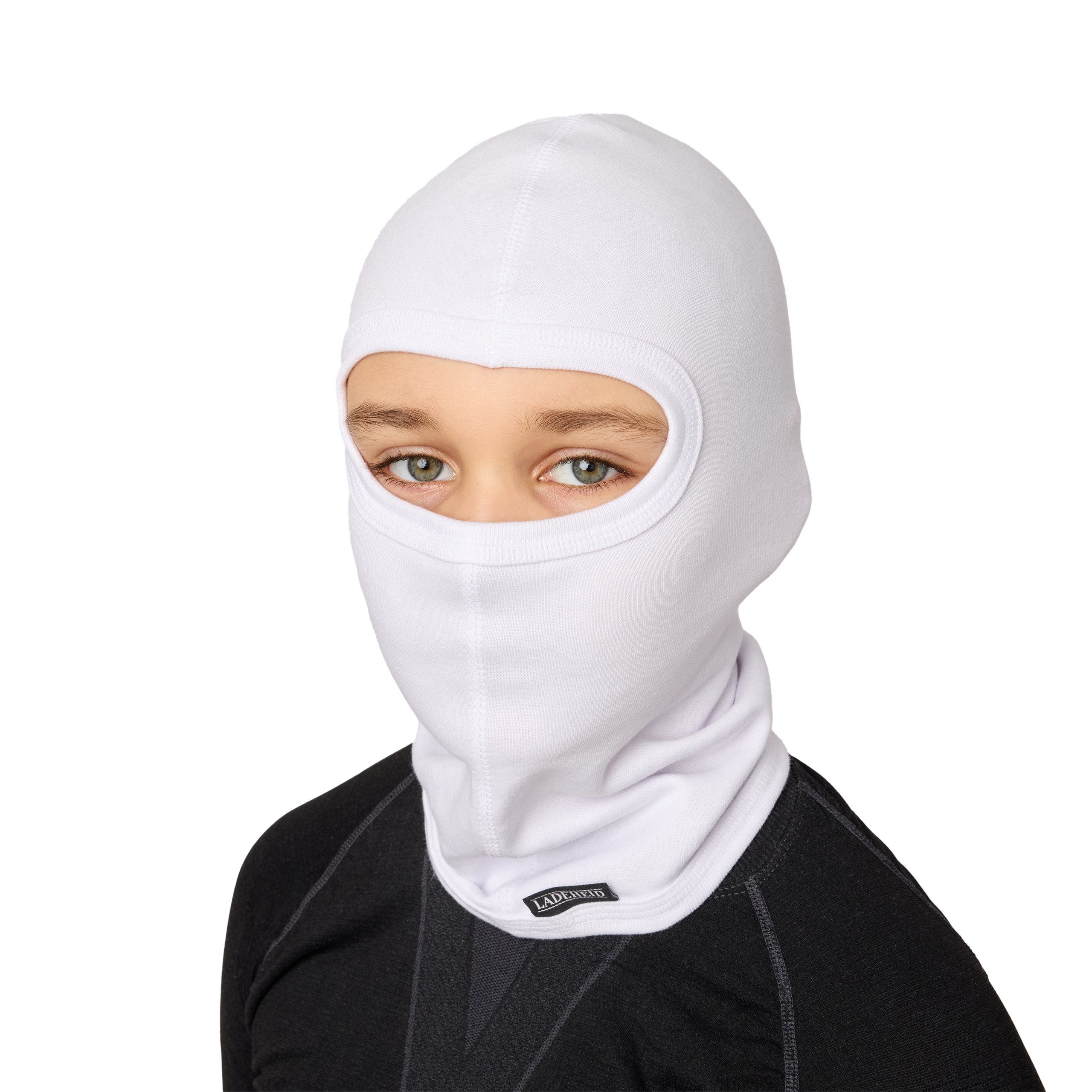 Ladeheid Sturmhaube Kinder Jugend Sturmhaube Skimaske Silverplus Thermoaktive LA-142
