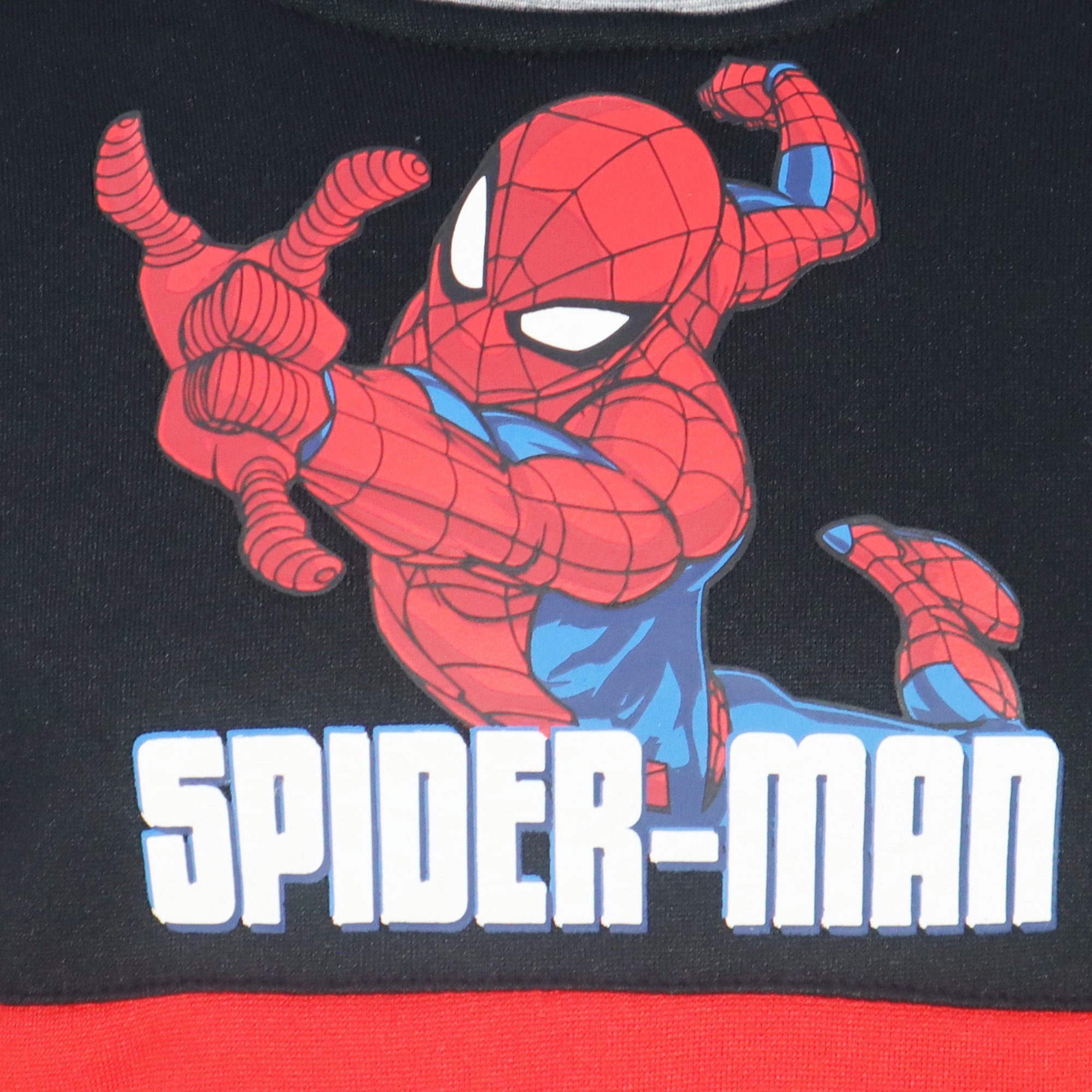 Jungen Schwarz Pullover Marvel Fleece Kinder Spiderman 110 128 Gr. bis Pulli MARVEL Hoodie