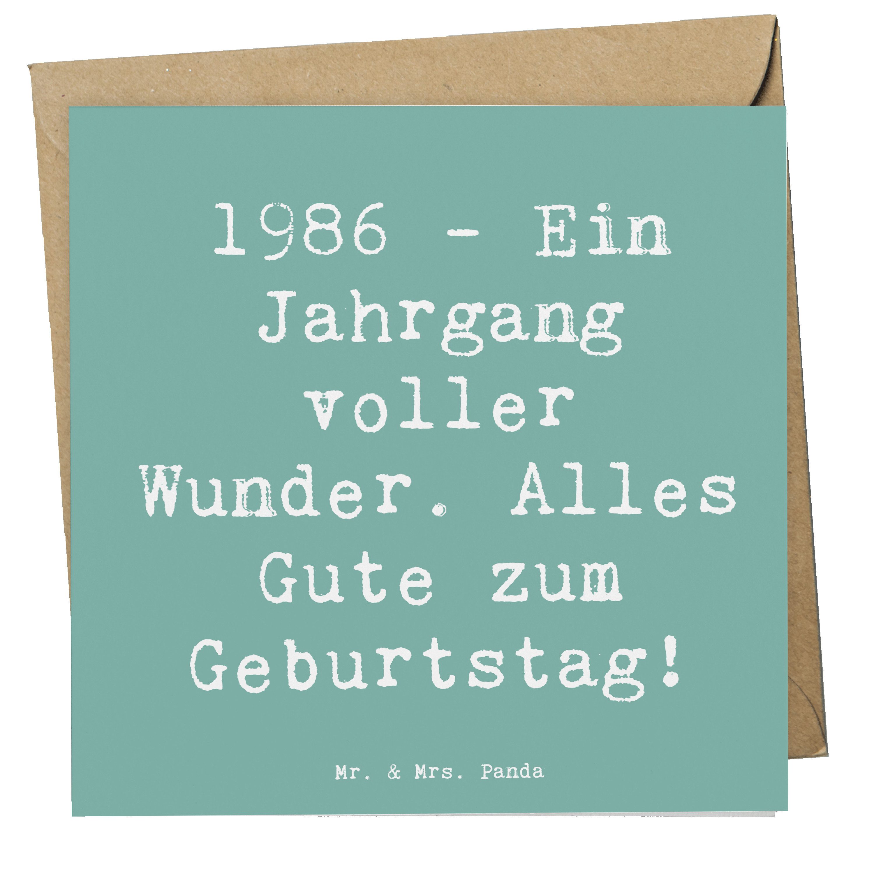 Grußkarte 1986 Geburtstag Wunder - Meeresbrise - Geschenk, Geburtstagsgruß 1986