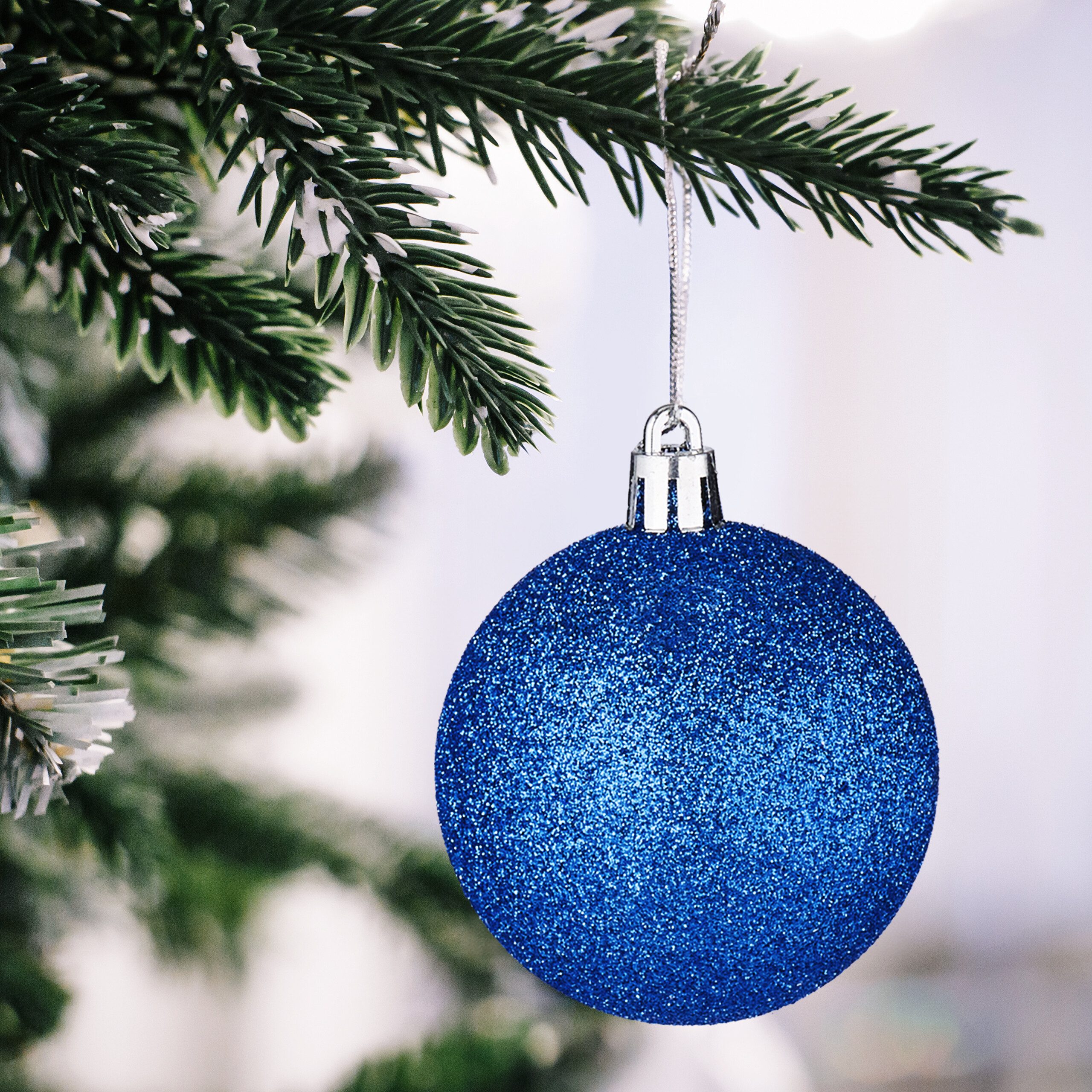 relaxdays Weihnachtsbaumkugel Weihnachtskugeln im 100er Set (100 St), blau