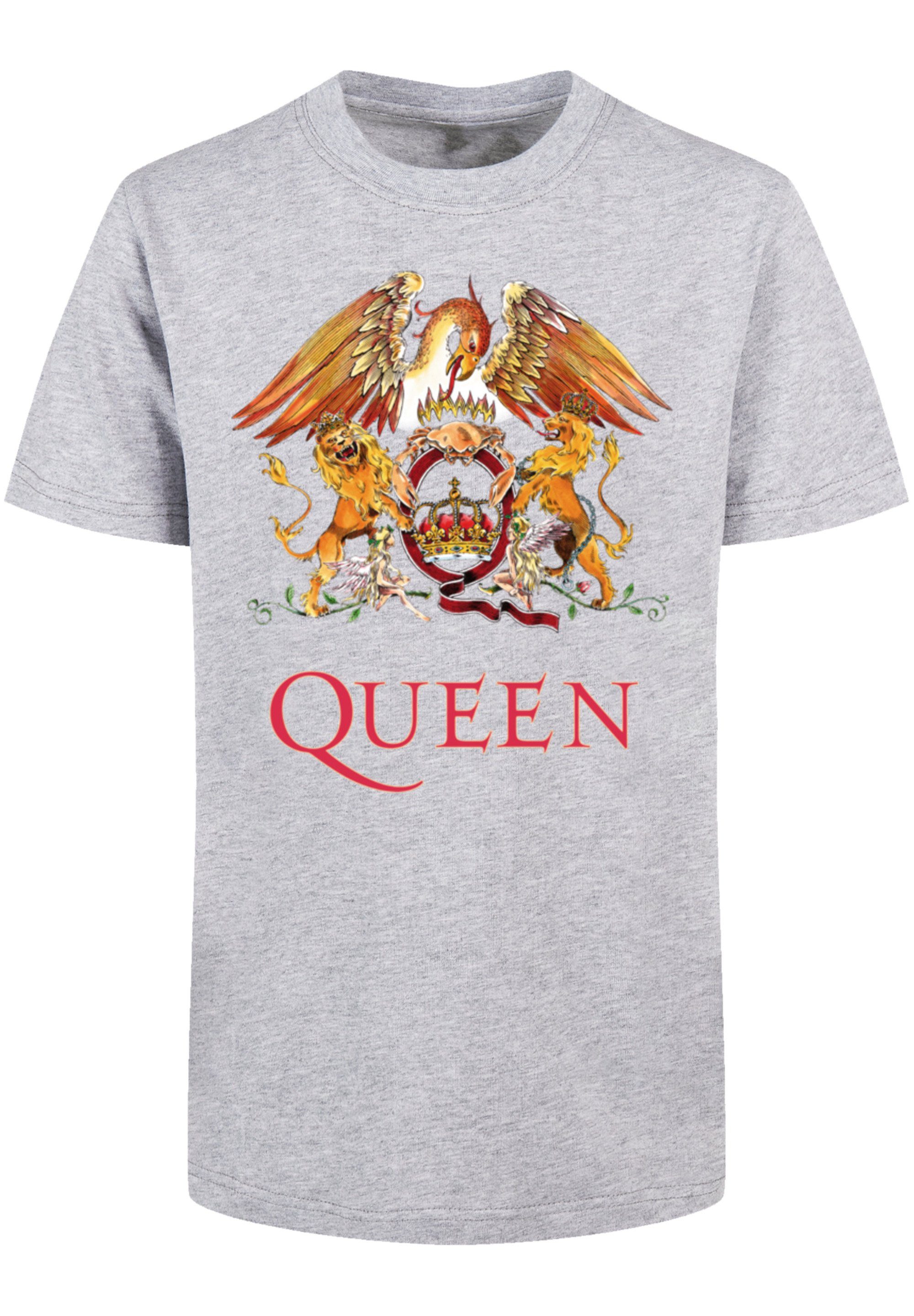 F4NT4STIC T-Shirt Queen Classic Crest heathergrey Print