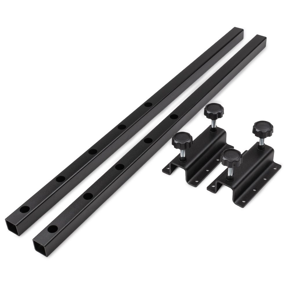 Prima-Online Möbelbeschlag Tischverlängerung Metall 2er Set Ansteckbeschlag 70 cm, schwarz