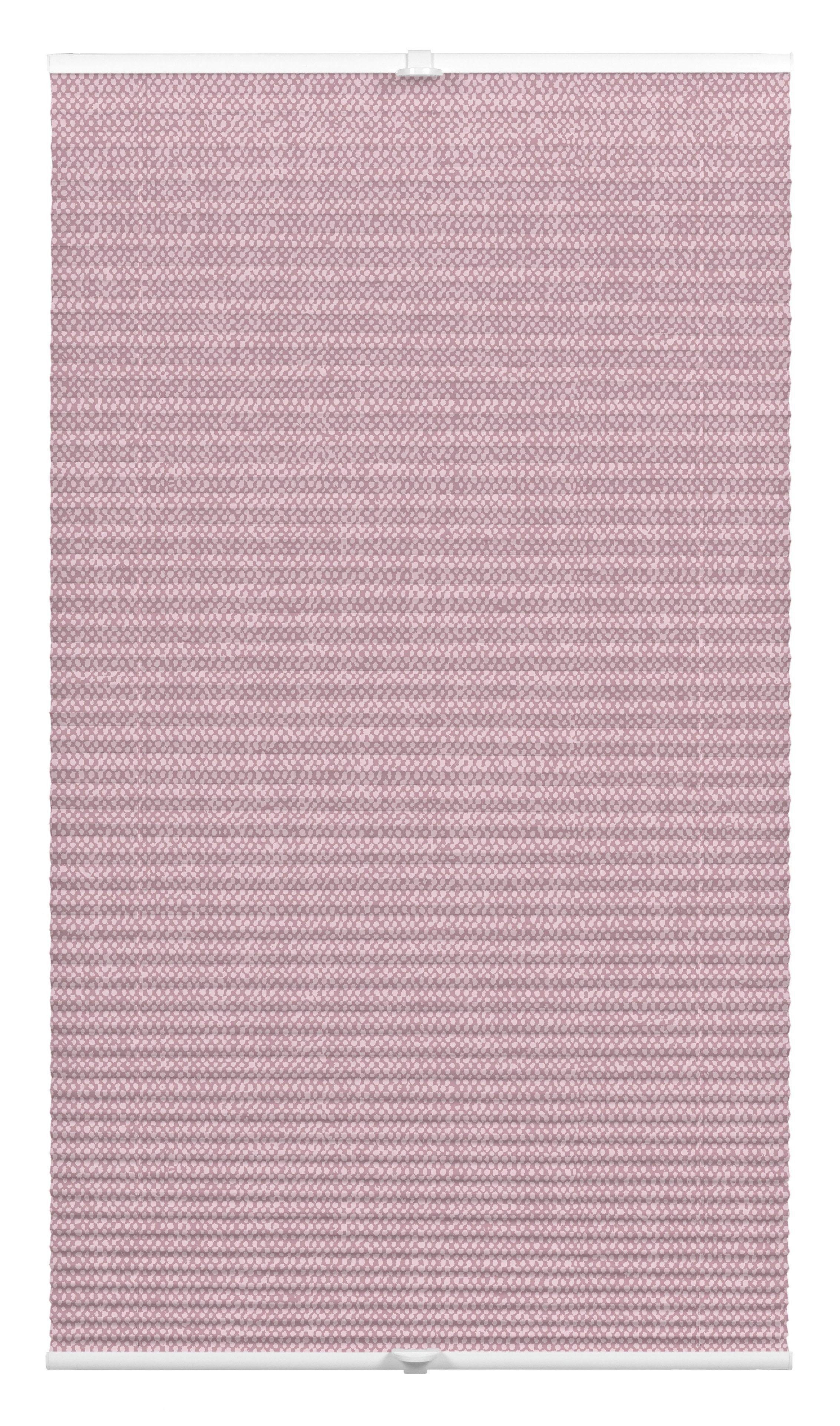 verspannt, in Plissee Lichtschutz, kürzbar WOHNIDEE-Kollektion, Breite Plissee 2 der mit Bohren, Bedienschienen, verschraubt, mit rosa