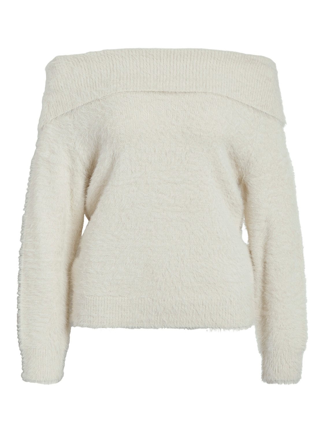 Noisy may Longpullover Strickpullover Schulterfrei Langarm Bequem NMHEIDI L/S OFF SHOULDER KNIT