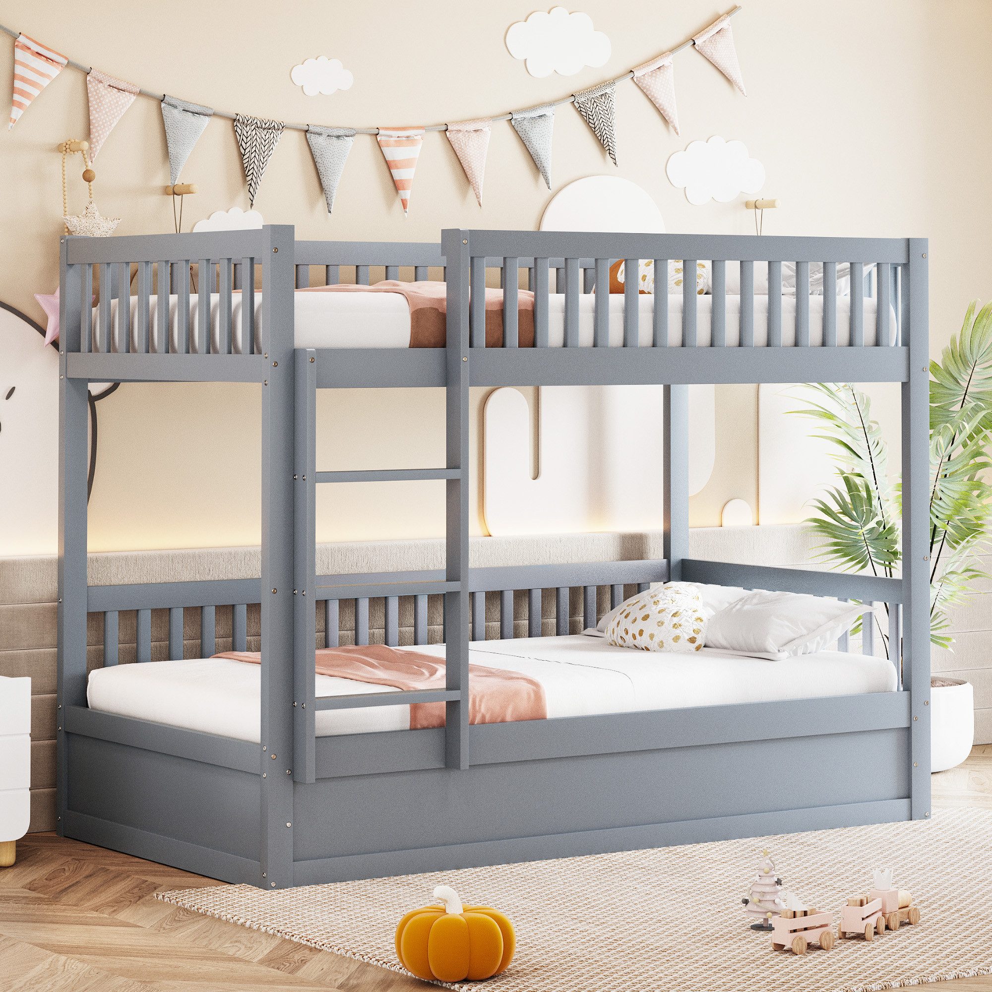 Flieks Etagenbett, Kinderbett Hydraulisches Unterbett 90x200cm günstig online kaufen