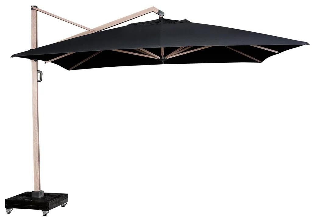 Natur24 Ampelschirm Ampelschirm Italy T1 350x350x289cm Schwarz 360